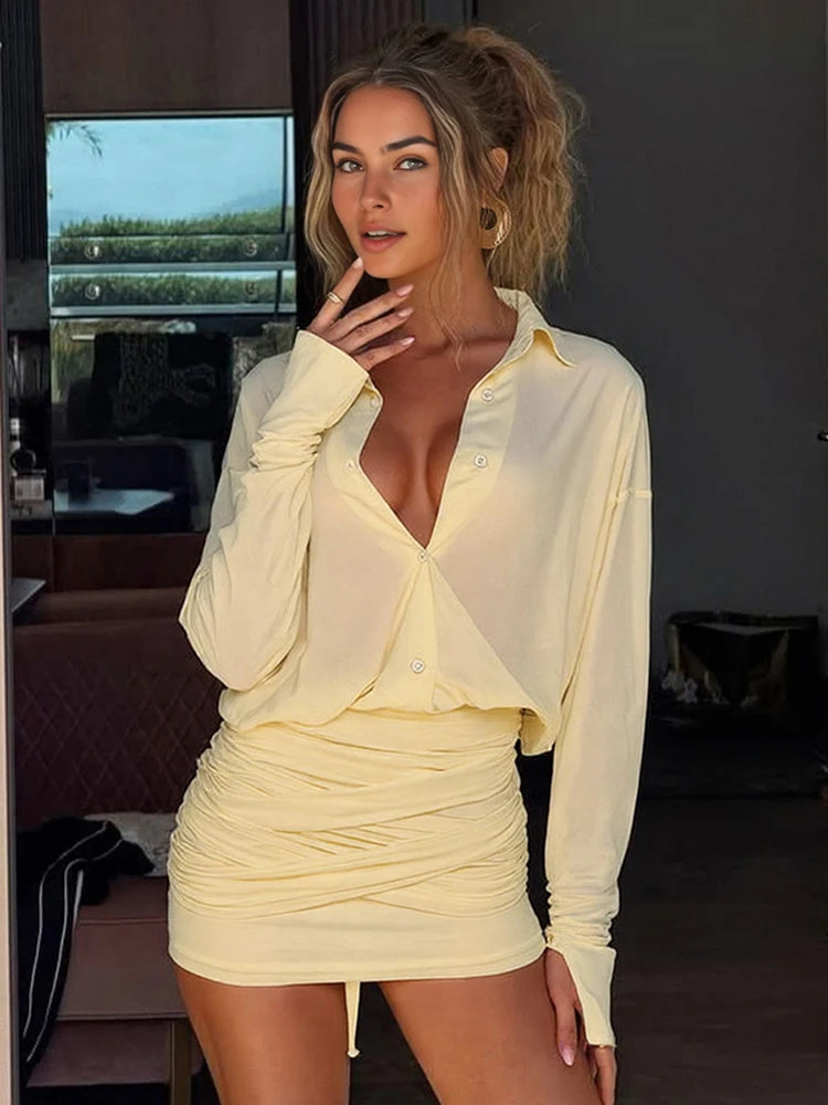 Abito Mini Frange Mesh Streetwear